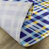 Ambesonne Yellow and Blue Place Mats Set of 4, Retro Scottish Checkered Tartan with Color Stripes Lines Pattern, Washable Fabric Placemats for Dining Table, Standard Size, Blue