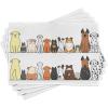 Ambesonne Dog Place Mats Set of 4, Multicultural Dog Family in a Row from Back and Front Views Companionship Comic Art, Washable Fabric Placemats for Dining Table, Standard Size, Yellow Brown