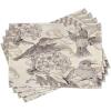 Ambesonne Hummingbirds Place Mats Set of 4, Birds and Flowers Monochromic Classical Design Nostalgia Ornate, Washable Fabric Placemats for Dining Table, Standard Size, Beige Brown