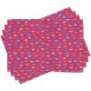 Ambesonne Magenta Place Mats Set of 4, Heart Valentine Days Lovers Love Concept, Washable Fabric Placemats for Dining Table, Standard Size, Multicolor