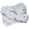 Ambesonne Marble Print Place Mats Set of 4, Realistic Paint Mineral Nature Surface Motif Rock Formation Models Art, Washable Fabric Placemats for Dining Table, Standard Size, Blue Grey White