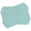 Ambesonne Nautical Place Mats Set of 4, Sea Ocean Theme Repetitive Anchors Pattern in Aquatic Tones, Washable Fabric Placemats for Dining Table, Standard Size, Pale Seafoam Pale Teal