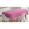 Ambesonne Pink Tablecloth, Small Heart Shapes Valentines Day Love and Feelings Concept Pattern for Romantic Couples, Dining Room Kitchen Rectangular Table Cover, 60″ X 84″, Pink