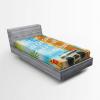 Ambesonne Puppy Fitted Sheet, Funny Christmas Themed Watercolor Painting of Happy Corgi Dog with Deer Antlers Image, Soft Decorative Fabric Bedding All-Round Elastic Pocket, Twin Size, Pale Coffee(Blue Marigold)