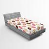 Ambesonne Puppy Fitted Sheet, Funny Christmas Themed Watercolor Painting of Happy Corgi Dog with Deer Antlers Image, Soft Decorative Fabric Bedding All-Round Elastic Pocket, Twin Size, Pale Coffee(Coral Cream)