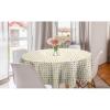 Ambesonne Romantic Round Tablecloth, Watercolor Golden Yellow Toned Hearts Lovers Valentines Day Design Pattern, Circle Table Cloth Cover for Dining Room Kitchen Decoration, 60″, Pale Coffee White