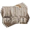 Ambesonne Rustic Place Mats Set of 4, Vintage House Entrance Vertical Old Planks Distressed Weathered Hardwood Design, Washable Fabric Placemats for Dining Table, Standard Size, Brown White