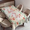 Ambesonne Saying Tablecloth, Hello My Love Valligraphy in Pastel Tones Floral Wreath Valentines Day Themed, Rectangular Table Cover for Dining Room Kitchen Decor, 60″ X 90″, Multicolor