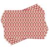 Ambesonne Valentine Place Mats Set of 4, Vibrant Red Colored Heart Shapes Tile Pattern Romantic in Love Theme Design, Washable Fabric Placemats for Dining Room Kitchen Table Decor, Ivory Dark Coral