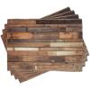 Ambesonne Wooden Print Place Mats Set of 4, Rustic Floor Planks Grungy Look Farm House Country Style Walnut Oak Grain Image, Washable Fabric Placemats for Dining Table, Standard Size, Umber