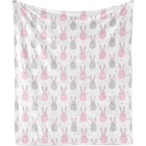 Ambesonne Aunt Gift Blanket, Custom Best Auntie Present for Birthday & Christmas from Niece Nephew, Flannel Fleece Bed & Throw Cover Filled with Appreciation Love Words, 50″ x 70″, Jade Green(Pale Pink Pale Grey)