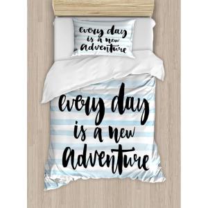 Ambesonne Christmas Duvet Cover Set, Reindeer and Snowflakes in Abstract Balls Ornament Vintage Design Paper Art Image, Decorative 3 Piece Bedding Set with 2 Pillow Shams, King Size, Beige(Pale Blue)