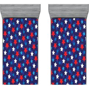 Ambesonne Christmas Fitted Sheet, Merry Christmas Lettering on an Abstract Modern Snowflake Dot Pattern, Soft Decorative Fabric Bedding All-Round Elastic Pocket, Queen Size, Charcoal Beige(Dark Blue White)