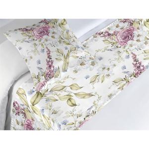 Ambesonne Christmas Floral Bed Runner Set, Simple Design Botany Pattern Winter Rabbits Snowflakes Circles, Decorative Bedding Scarf and a Pillow Sham for Hotels Homes, Twin, Dark Sea Green White(Pale Fuchsia Pale Green)