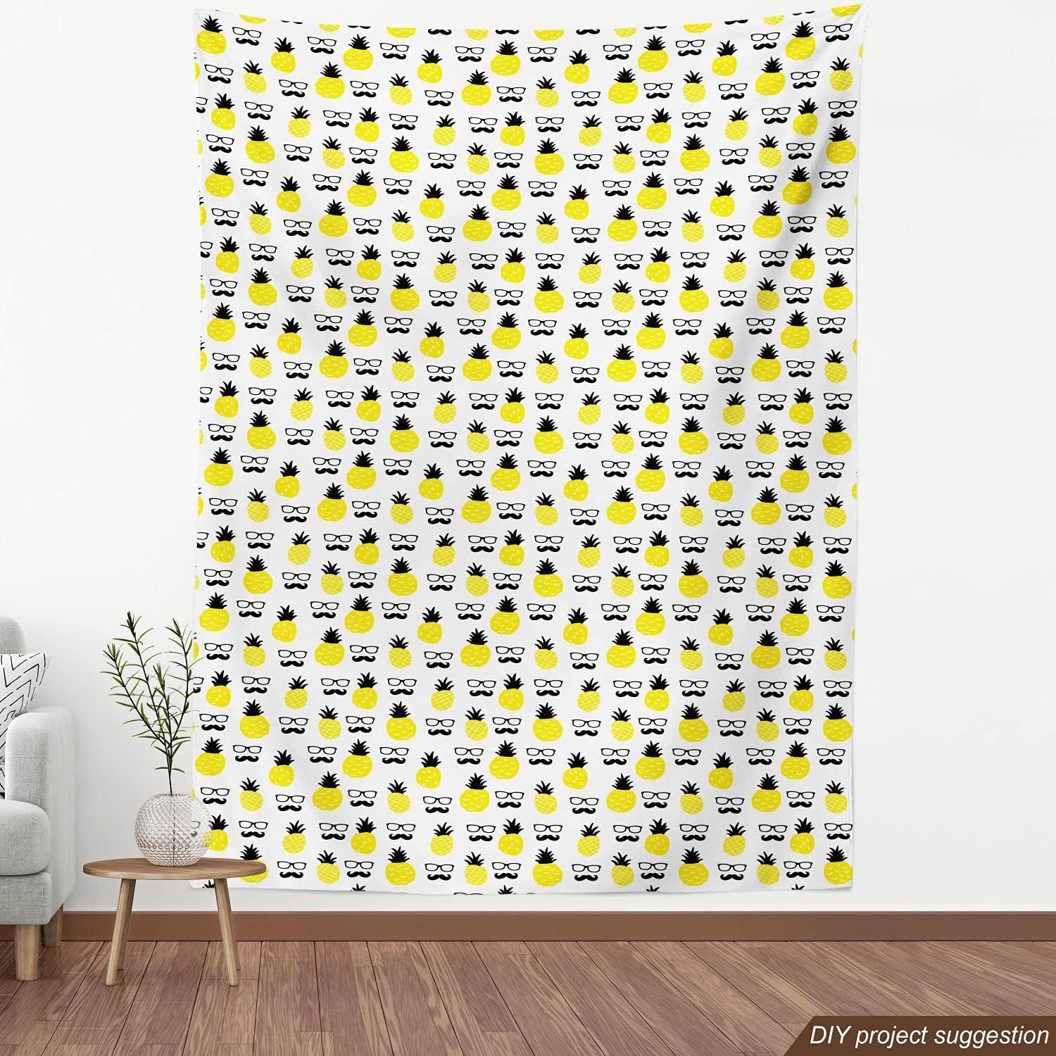 imageAmbesonne Black and White Fabric by The Yard Monochrome Background with Square Shapes Diagonal Pattern Modern Geometric Decorative Fabric for Upholstery and Home Accents 2 Yards Black CharcoalYellow Charcoal