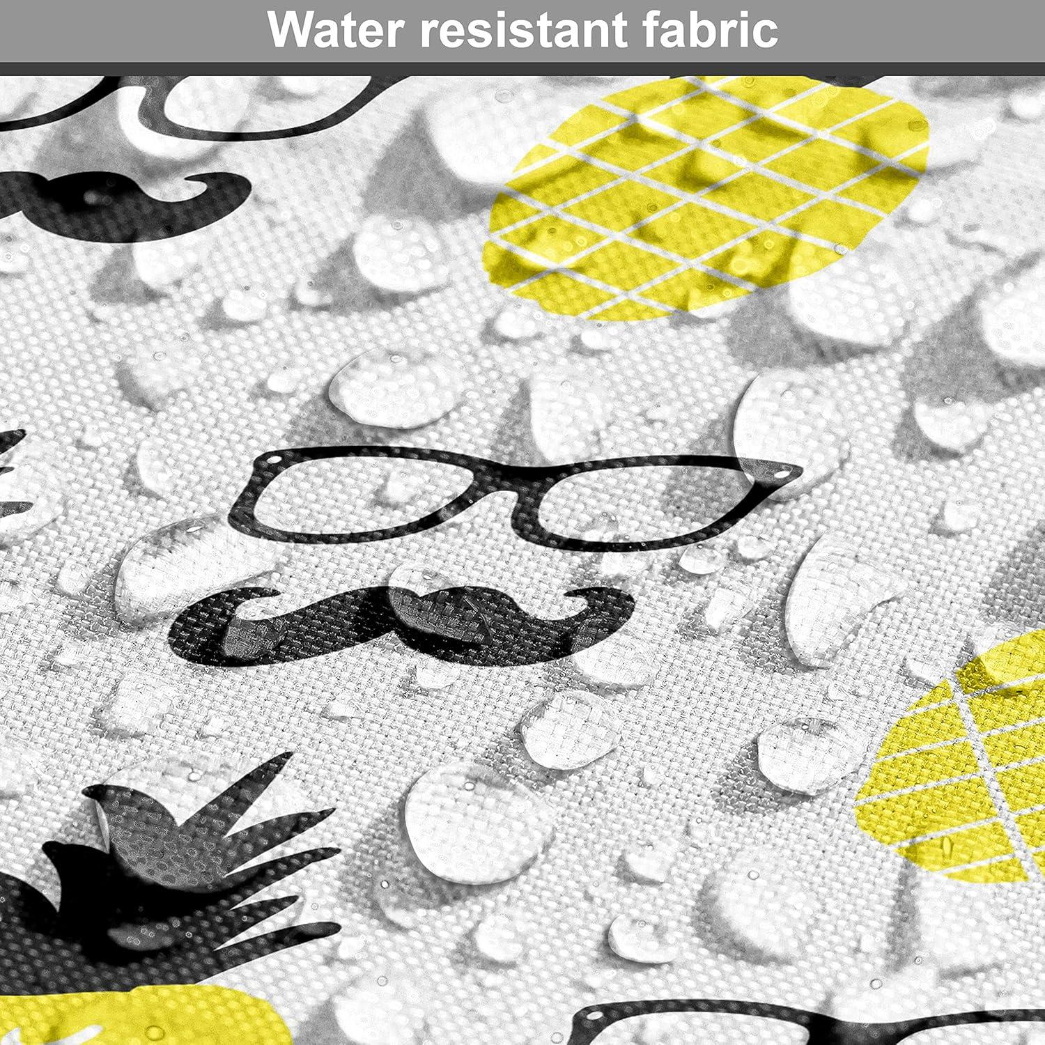 imageAmbesonne Black and White Fabric by The Yard Monochrome Background with Square Shapes Diagonal Pattern Modern Geometric Decorative Fabric for Upholstery and Home Accents 2 Yards Black CharcoalYellow Charcoal
