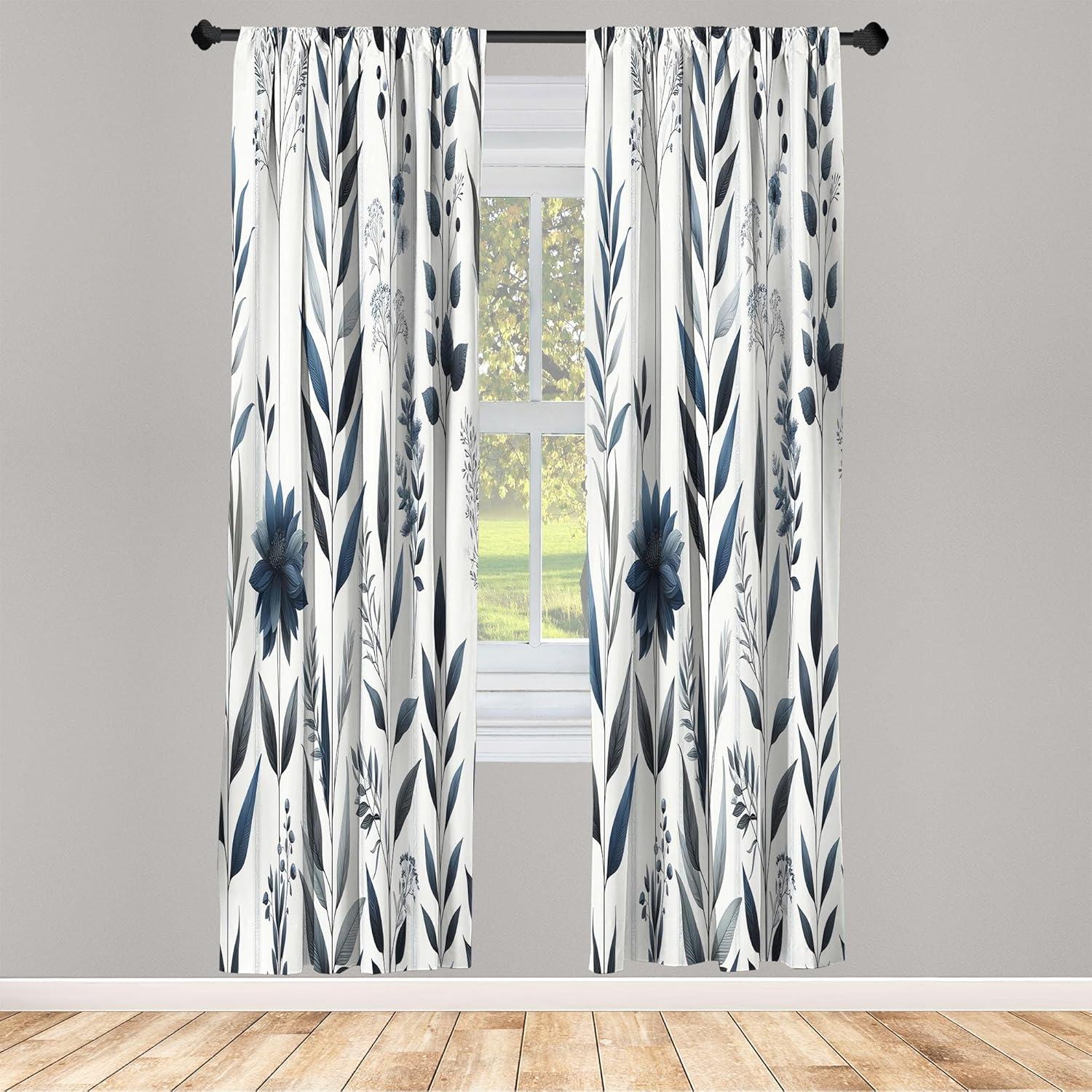 imageAmbesonne Dinosaur Curtains Delicate Cartoon Animals of Jurassic Scenario Funny Jungle Pastel Tones Window Treatments 2 Panel Set for Living Room Bedroom Pair of 28 x 95 Blush Blue Grey WhiteDark Petrol Blue and Grey