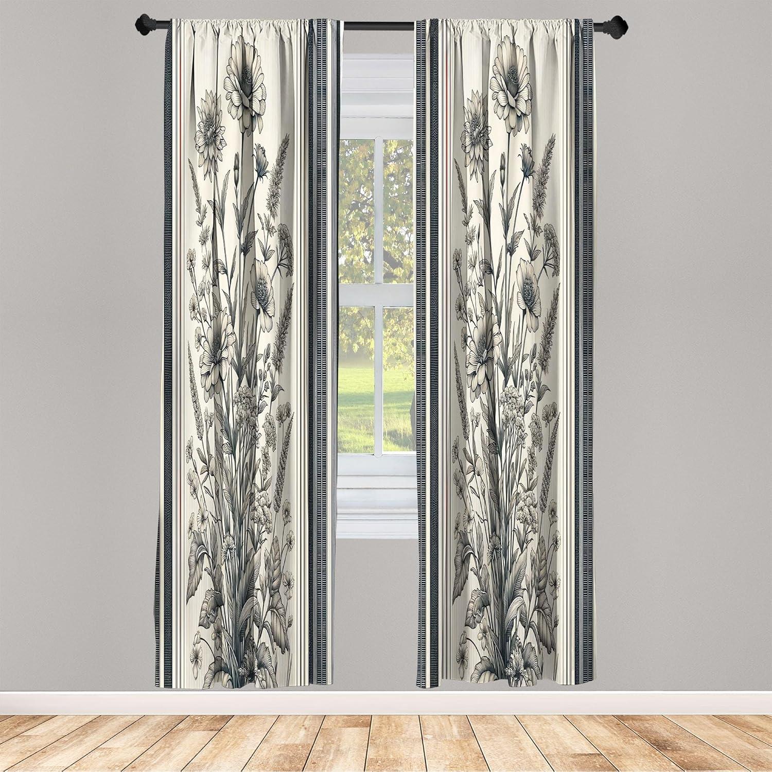 imageAmbesonne Dinosaur Curtains Delicate Cartoon Animals of Jurassic Scenario Funny Jungle Pastel Tones Window Treatments 2 Panel Set for Living Room Bedroom Pair of 28 x 95 Blush Blue Grey WhitePale Sage Green Grey