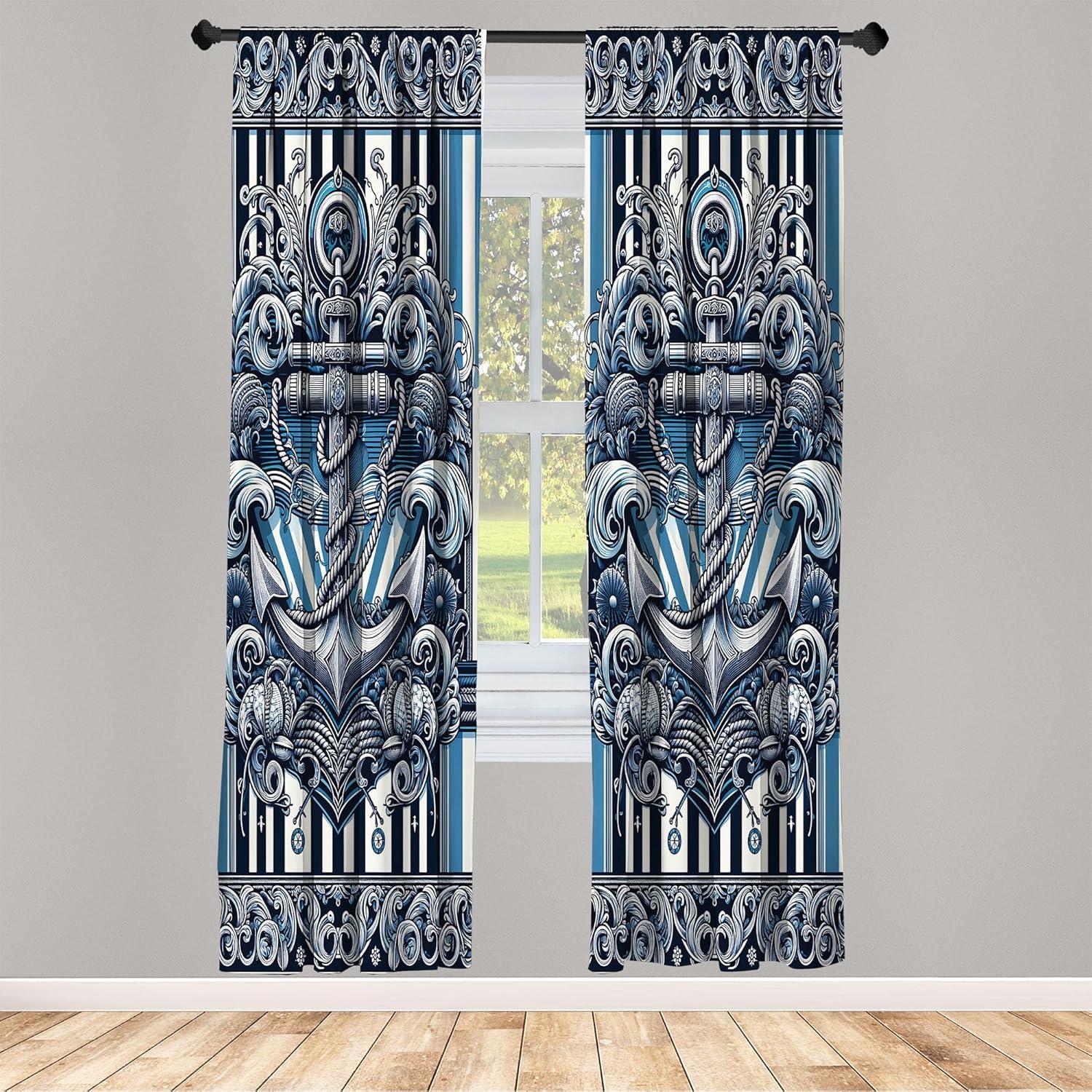 imageAmbesonne Dinosaur Curtains Delicate Cartoon Animals of Jurassic Scenario Funny Jungle Pastel Tones Window Treatments 2 Panel Set for Living Room Bedroom Pair of 28 x 95 Blush Blue Grey WhiteSea Blue White Dark Grey