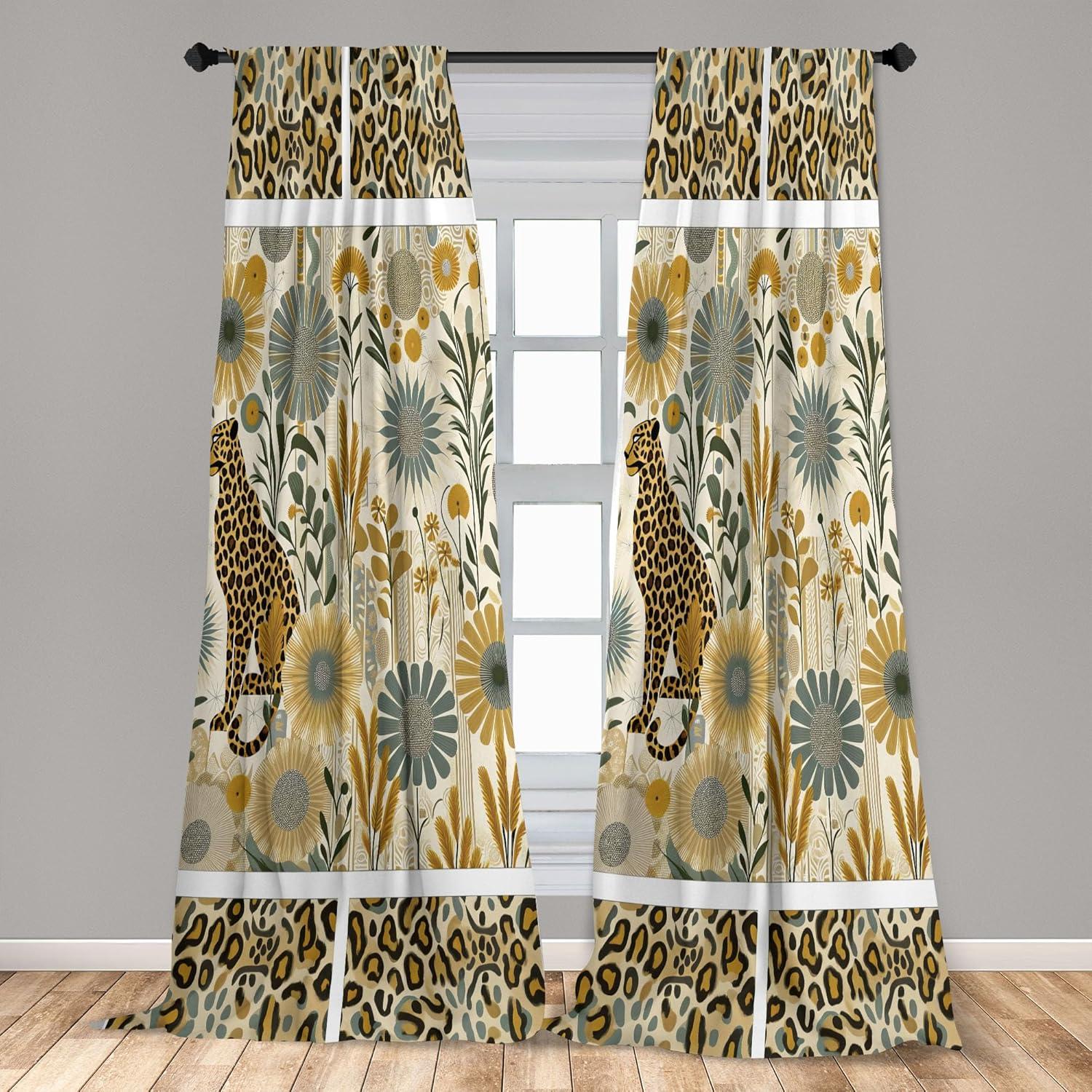 imageAmbesonne Dinosaur Curtains Delicate Cartoon Animals of Jurassic Scenario Funny Jungle Pastel Tones Window Treatments 2 Panel Set for Living Room Bedroom Pair of 28 x 95 Blush Blue Grey WhiteSand Brown and Laurel Green