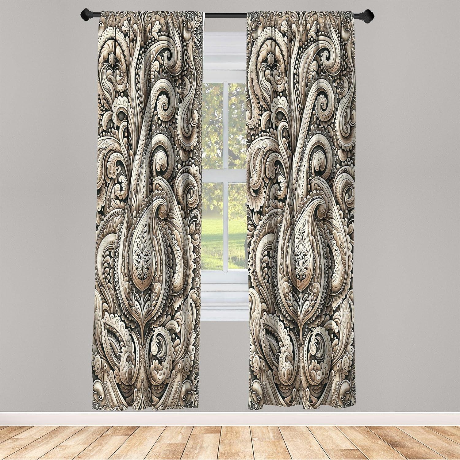 imageAmbesonne Dinosaur Curtains Delicate Cartoon Animals of Jurassic Scenario Funny Jungle Pastel Tones Window Treatments 2 Panel Set for Living Room Bedroom Pair of 28 x 95 Blush Blue Grey WhiteDark Eggshell Tan and Grey