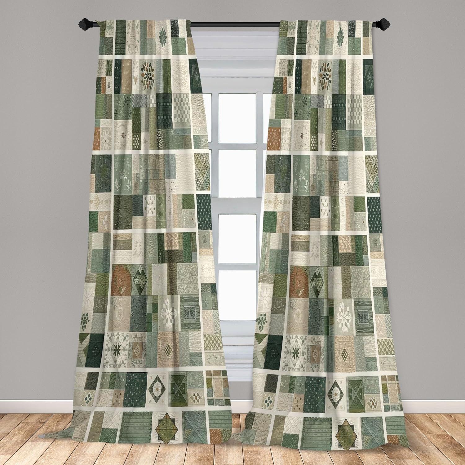 imageAmbesonne Dinosaur Curtains Delicate Cartoon Animals of Jurassic Scenario Funny Jungle Pastel Tones Window Treatments 2 Panel Set for Living Room Bedroom Pair of 28 x 95 Blush Blue Grey WhiteIvory Peacock Green Rust