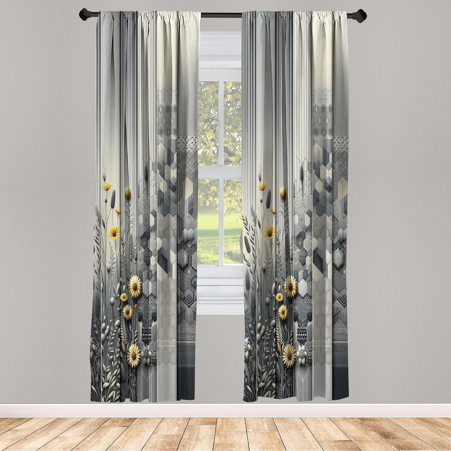 imageAmbesonne Dinosaur Curtains Delicate Cartoon Animals of Jurassic Scenario Funny Jungle Pastel Tones Window Treatments 2 Panel Set for Living Room Bedroom Pair of 28 x 95 Blush Blue Grey WhiteDimgray Yellow and Blue