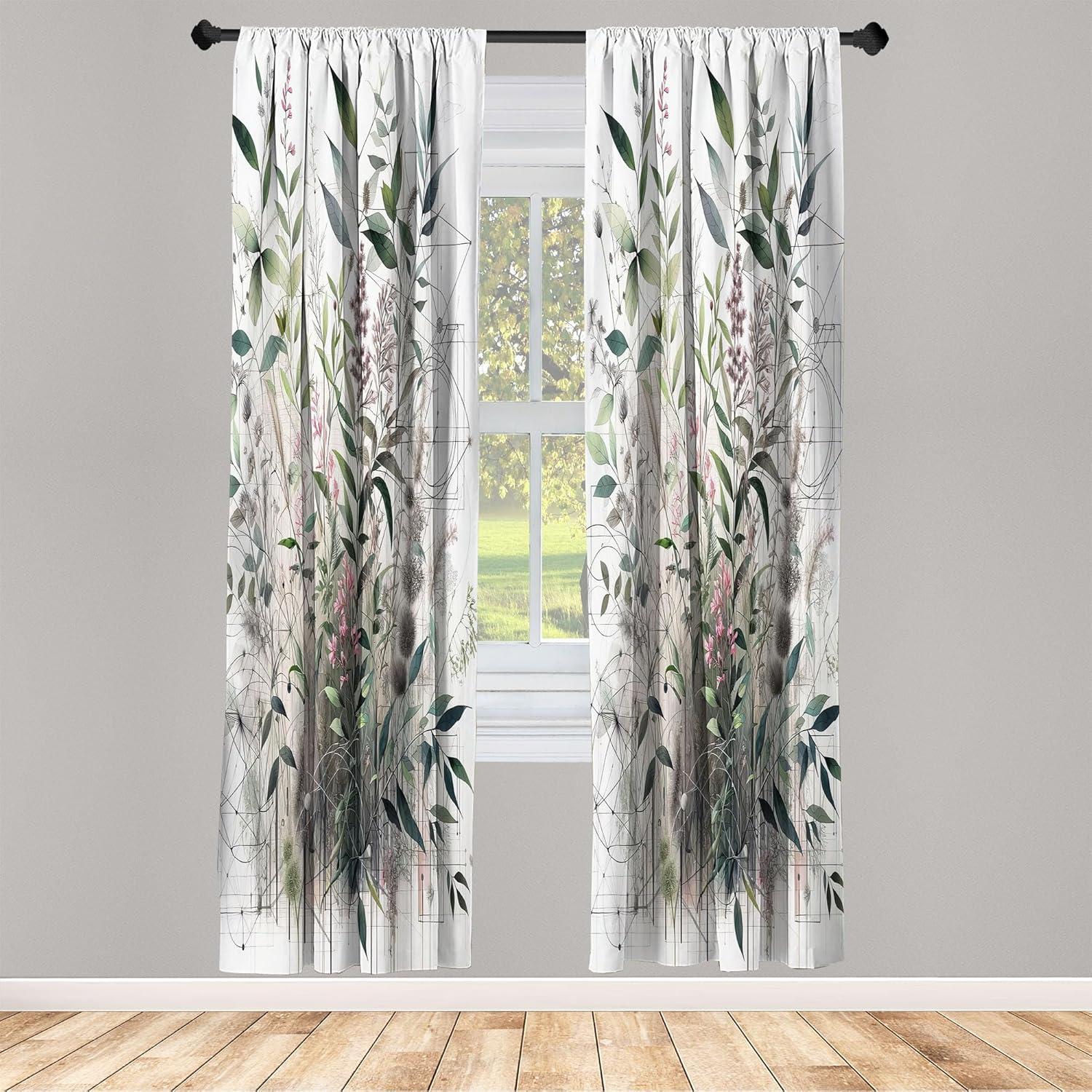 imageAmbesonne Dinosaur Curtains Delicate Cartoon Animals of Jurassic Scenario Funny Jungle Pastel Tones Window Treatments 2 Panel Set for Living Room Bedroom Pair of 28 x 95 Blush Blue Grey WhiteLaurel Green Multicolor