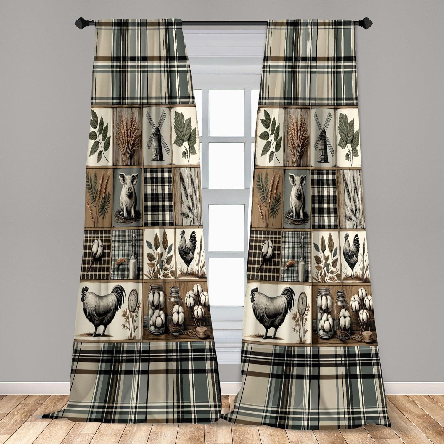 imageAmbesonne Dinosaur Curtains Delicate Cartoon Animals of Jurassic Scenario Funny Jungle Pastel Tones Window Treatments 2 Panel Set for Living Room Bedroom Pair of 28 x 95 Blush Blue Grey WhiteCocoa Grey Teal and Green