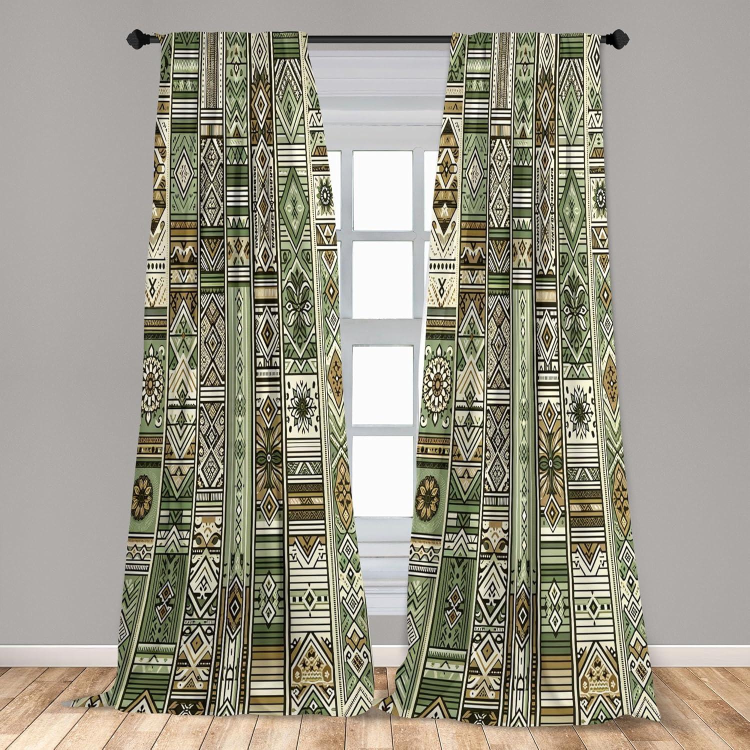 imageAmbesonne Dinosaur Curtains Delicate Cartoon Animals of Jurassic Scenario Funny Jungle Pastel Tones Window Treatments 2 Panel Set for Living Room Bedroom Pair of 28 x 95 Blush Blue Grey WhitePale Green Khaki