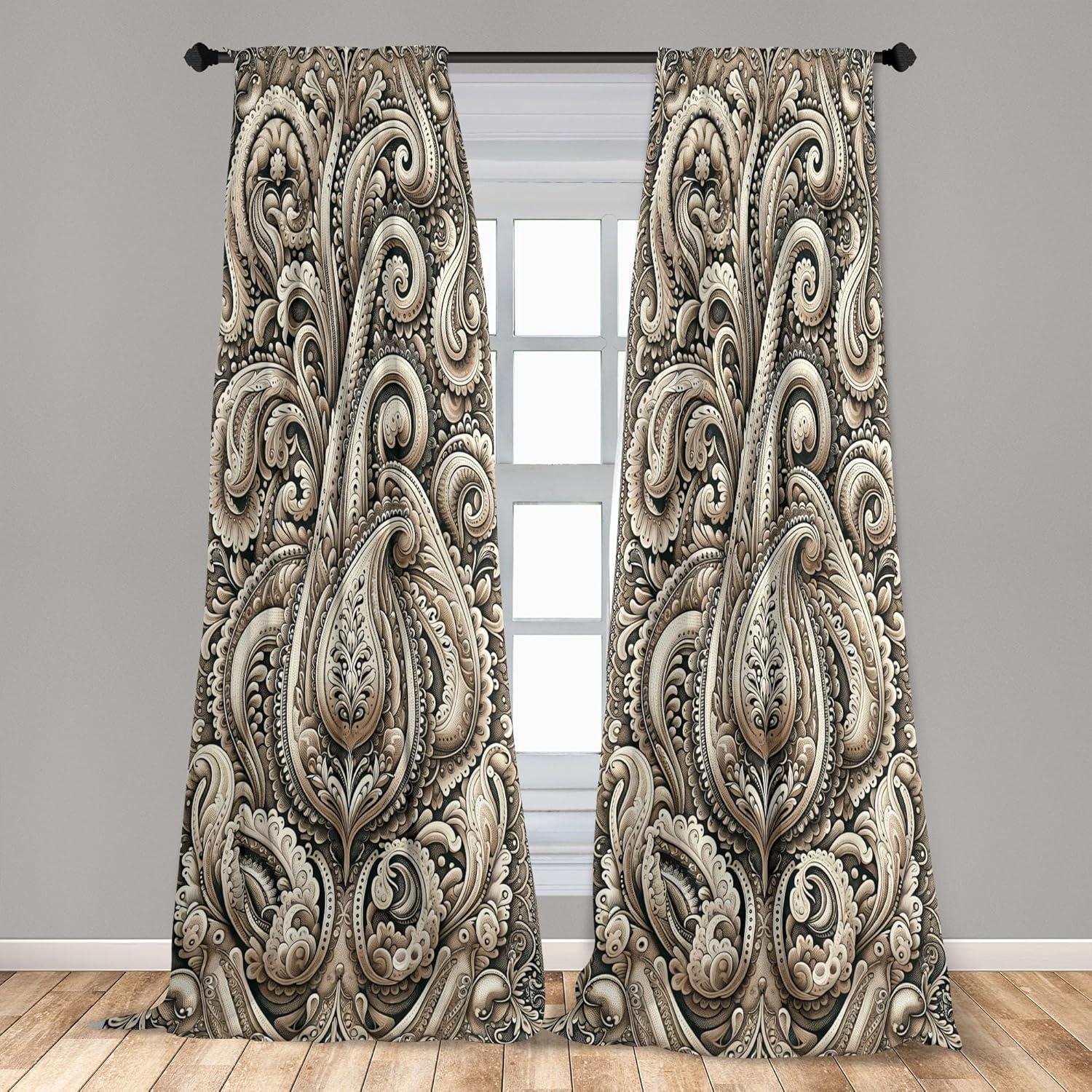 imageAmbesonne Dinosaur Curtains Delicate Cartoon Animals of Jurassic Scenario Funny Jungle Pastel Tones Window Treatments 2 Panel Set for Living Room Bedroom Pair of 28 x 95 Blush Blue Grey WhiteDark Eggshell Tan and Grey
