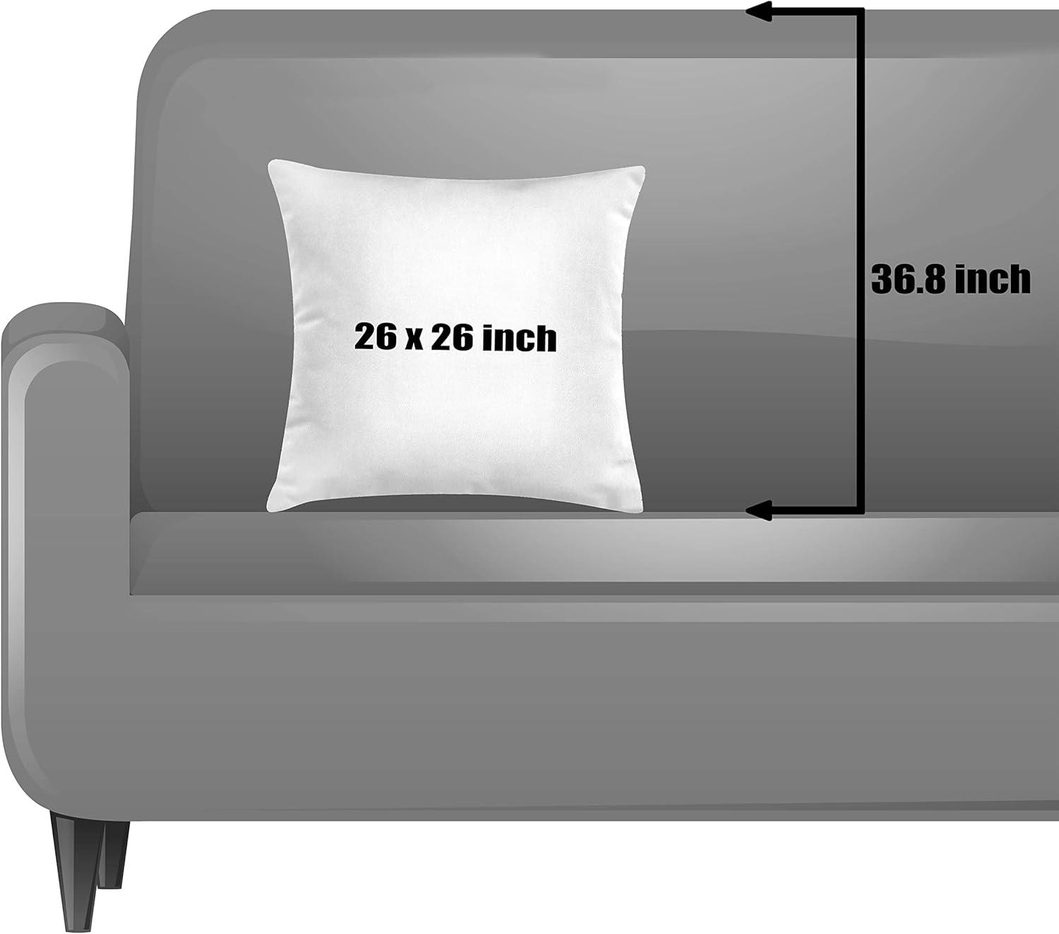 imageAmbesonne Mid Century Modern Boho Throw Pillow Cushion Cover Blurry Effect Forest of Leafy Art Exotics Fun Decorative Square Accent Pillow Case 26 X 26 Pale Salmon and Charcoal Grey