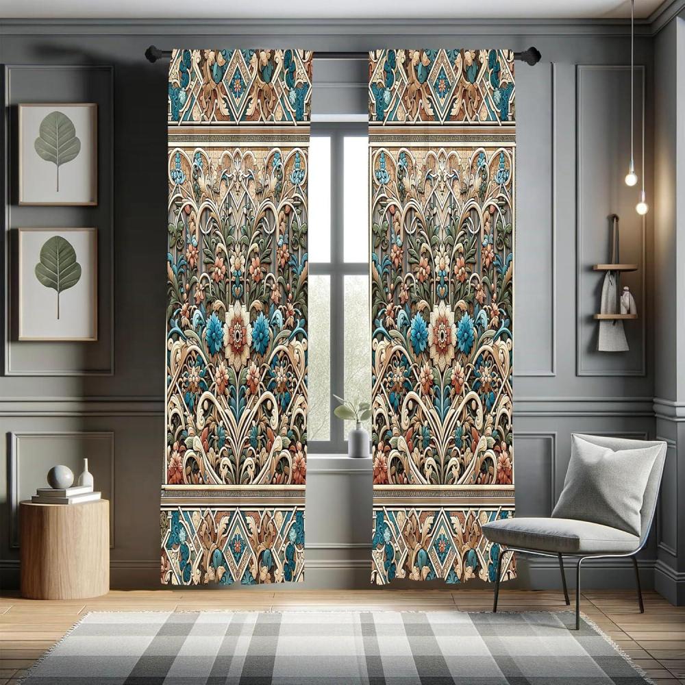 imageAmbesonne Dinosaur Curtains Delicate Cartoon Animals of Jurassic Scenario Funny Jungle Pastel Tones Window Treatments 2 Panel Set for Living Room Bedroom Pair of 28 x 95 Blush Blue Grey WhiteChampagne Pale Blue Ecru