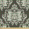 Ambesonne Black and White Fabric by The Yard, Monochrome Background with Square Shapes Diagonal Pattern Modern Geometric, Decorative Fabric for Upholstery and Home Accents, 2 Yards, Black Charcoal(Beige Brown)