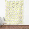 Ambesonne Black and White Fabric by The Yard, Monochrome Background with Square Shapes Diagonal Pattern Modern Geometric, Decorative Fabric for Upholstery and Home Accents, 2 Yards, Black Charcoal(Yellow Charcoal)