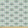 Ambesonne Black and White Fabric by The Yard, Monochrome Background with Square Shapes Diagonal Pattern Modern Geometric, Decorative Fabric for Upholstery and Home Accents, 2 Yards, Black Charcoal(Beige Grey)
