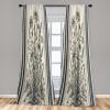 Ambesonne Dinosaur Curtains, Delicate Cartoon Animals of Jurassic Scenario Funny Jungle Pastel Tones, Window Treatments 2 Panel Set for Living Room Bedroom, Pair of – 28″ x 95″, Blush Blue Grey White(Pale Sage Green Grey)