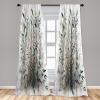 Ambesonne Dinosaur Curtains, Delicate Cartoon Animals of Jurassic Scenario Funny Jungle Pastel Tones, Window Treatments 2 Panel Set for Living Room Bedroom, Pair of – 28″ x 95″, Blush Blue Grey White(Laurel Green Multicolor)