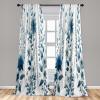 Ambesonne Dinosaur Curtains, Delicate Cartoon Animals of Jurassic Scenario Funny Jungle Pastel Tones, Window Treatments 2 Panel Set for Living Room Bedroom, Pair of – 28″ x 95″, Blush Blue Grey White(Slate Blue and Sea Blue)