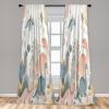 Ambesonne Dinosaur Curtains, Delicate Cartoon Animals of Jurassic Scenario Funny Jungle Pastel Tones, Window Treatments 2 Panel Set for Living Room Bedroom, Pair of – 28″ x 95″, Blush Blue Grey White(Blush Blue Grey White)