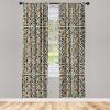 Ambesonne Dinosaur Curtains, Delicate Cartoon Animals of Jurassic Scenario Funny Jungle Pastel Tones, Window Treatments 2 Panel Set for Living Room Bedroom, Pair of – 28″ x 95″, Blush Blue Grey White(Laurel Green and Dark Khaki)