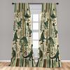Ambesonne Dinosaur Curtains, Delicate Cartoon Animals of Jurassic Scenario Funny Jungle Pastel Tones, Window Treatments 2 Panel Set for Living Room Bedroom, Pair of – 28″ x 95″, Blush Blue Grey White(Laurel Green Teal Beige)