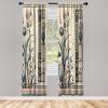 Ambesonne Dinosaur Curtains, Delicate Cartoon Animals of Jurassic Scenario Funny Jungle Pastel Tones, Window Treatments 2 Panel Set for Living Room Bedroom, Pair of – 28″ x 95″, Blush Blue Grey White(Slate Blue Beige Tan)