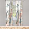 Ambesonne Dinosaur Curtains, Delicate Cartoon Animals of Jurassic Scenario Funny Jungle Pastel Tones, Window Treatments 2 Panel Set for Living Room Bedroom, Pair of – 28″ x 95″, Blush Blue Grey White(Blush Blue Grey White)
