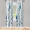 Ambesonne Dinosaur Curtains, Delicate Cartoon Animals of Jurassic Scenario Funny Jungle Pastel Tones, Window Treatments 2 Panel Set for Living Room Bedroom, Pair of – 28″ x 95″, Blush Blue Grey White(Slate Blue and Sea Blue)