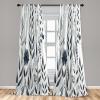 Ambesonne Dinosaur Curtains, Delicate Cartoon Animals of Jurassic Scenario Funny Jungle Pastel Tones, Window Treatments 2 Panel Set for Living Room Bedroom, Pair of – 28″ x 95″, Blush Blue Grey White(Dark Petrol Blue and Grey)