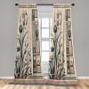 Ambesonne Dinosaur Curtains, Delicate Cartoon Animals of Jurassic Scenario Funny Jungle Pastel Tones, Window Treatments 2 Panel Set for Living Room Bedroom, Pair of – 28″ x 95″, Blush Blue Grey White(Slate Blue Beige Tan)
