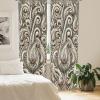 Ambesonne Dinosaur Curtains, Delicate Cartoon Animals of Jurassic Scenario Funny Jungle Pastel Tones, Window Treatments 2 Panel Set for Living Room Bedroom, Pair of – 28″ x 95″, Blush Blue Grey White(Dark Eggshell Tan and Grey)