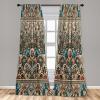 Ambesonne Dinosaur Curtains, Delicate Cartoon Animals of Jurassic Scenario Funny Jungle Pastel Tones, Window Treatments 2 Panel Set for Living Room Bedroom, Pair of – 28″ x 95″, Blush Blue Grey White(Champagne Pale Blue Ecru)