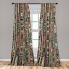 Ambesonne Dinosaur Curtains, Delicate Cartoon Animals of Jurassic Scenario Funny Jungle Pastel Tones, Window Treatments 2 Panel Set for Living Room Bedroom, Pair of – 28″ x 95″, Blush Blue Grey White(Teal Dark Coral Eggshell)